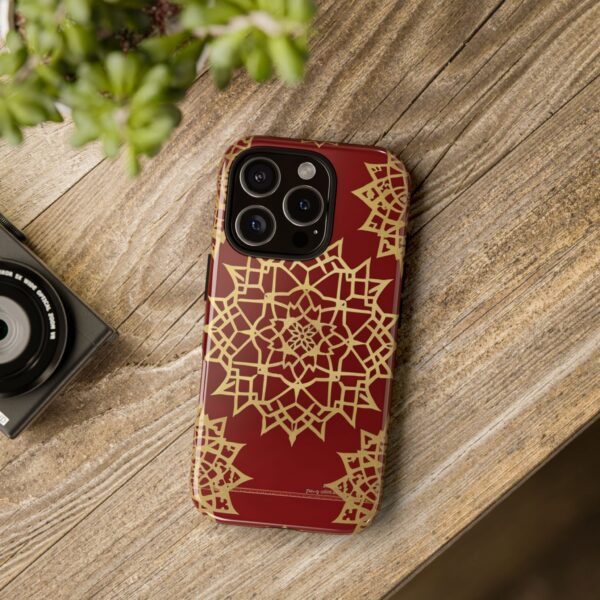 Phone Case - Beautiful Red Wine and Gold Pattern - Image 186