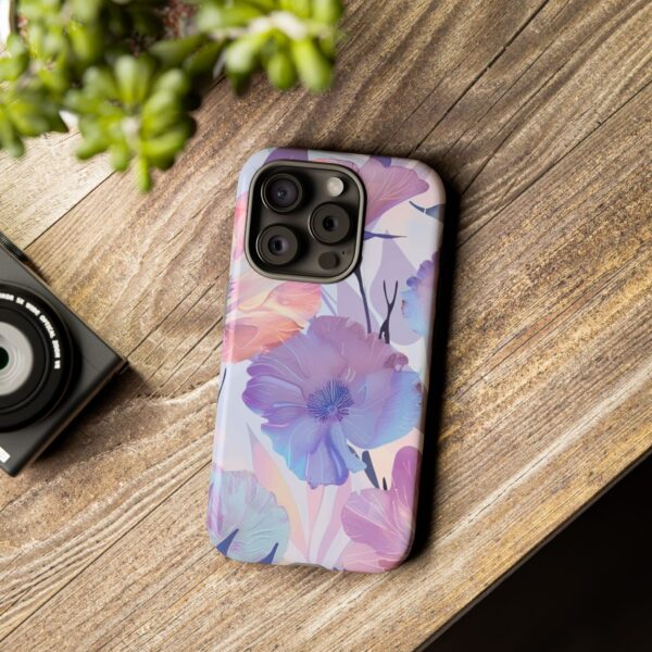 Phone Case - Holographic Floral Pattern Tough Case - Image 117