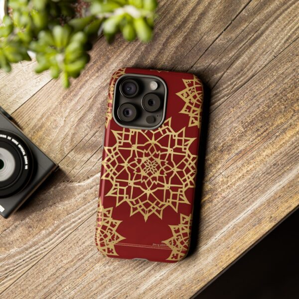 Phone Case - Beautiful Red Wine and Gold Pattern - Image 117